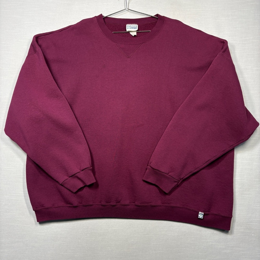 Vintage Discus Athletic Sweatshirt 5XL Red Burgundy Blank USA